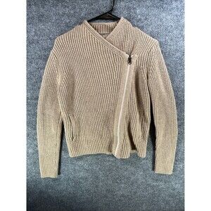 Athleta ribbed asymmetrical zip sweater – 100% merino wool (women’s S)